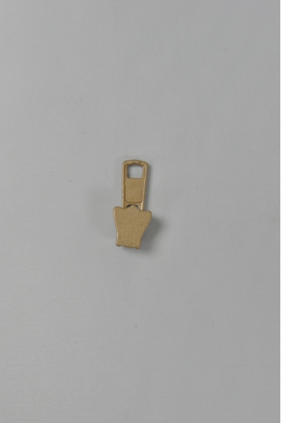 ZIP103  金色金屬拉鏈頭 側面照